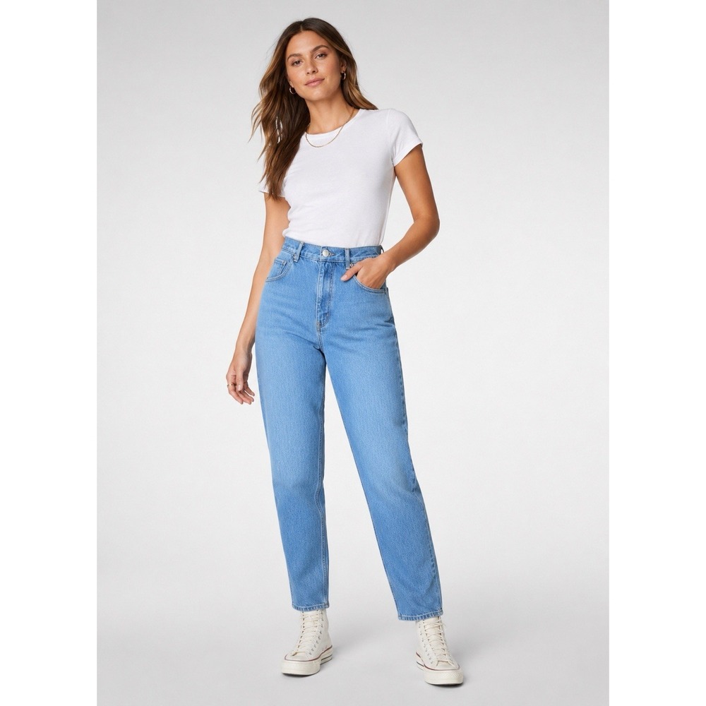 Vintage Sasson 1980s High Rise Mom Jeans Light Wash Tapered Denim 29 Waist